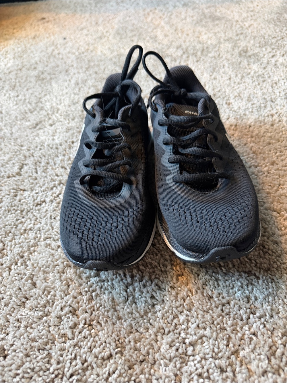 Under Armour Black Youth Lace-Up Sneakers